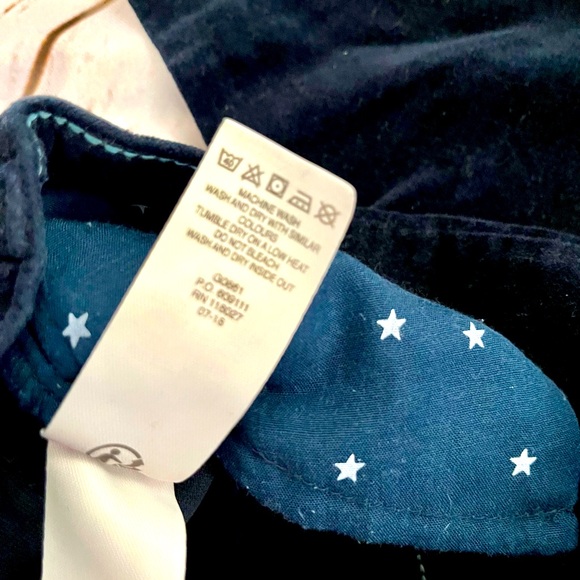 Mini Boden navy velvet pants with sequin pockets - Picture 4 of 5